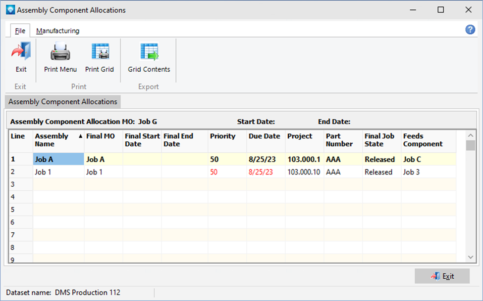 Assembly Allocations