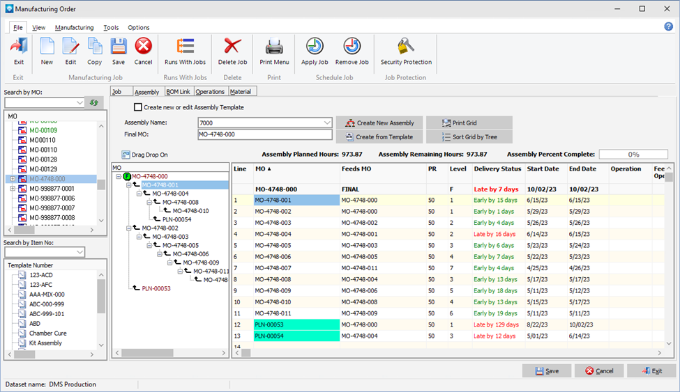 Display Assembly Component Allocations